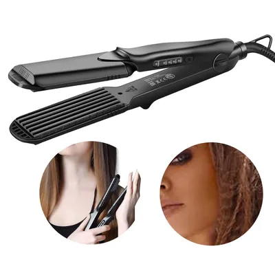 Produktbild von 4-in-1 Haarglätter Set, Keramik Glätteisen und Kreppeisen, Multistyler für Welleneisen und glattes Haar, Hair Crimper für Haarstyling