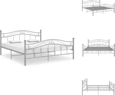 Obrázek produktu pro vidaXL Postel šedá kovová 200x200 cm - Postele a válendy