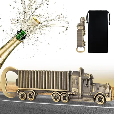 LKW-Flaschenöffner aus Zink, bronzefarben, Geschenk für Männer