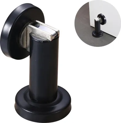 Obrázek produktu pro Magnetická zarážka na dveře, háček na dveře z broušené nerezové oceli, moderní, robustní zarážka na dveře, dětský držák na dveře, montáž na stěnu/podlahu