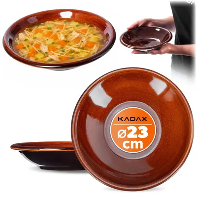 Zdjęcie produktu dla KADAX Talerze Obiadowe 23cm Kamionka Zestaw 2szt