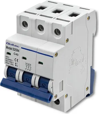 Image de Qoltec C40 Disjoncteur | Fusible | Courant alternatif | 40 A | 3P