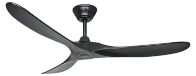 Zdjęcie produktu dla Energooszczędny wentylator sufitowy z pilotem Eco Genuino Matt Black 152 cm