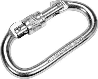 Immagine prodotto di Moschettone con chiusura a vite per cinture di sicurezza, apertura 16 mm