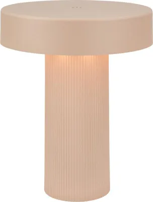 Produktbild von Briloner LED Tischlampe Kabellos 16x20cm 3W 300lm 2700K Warmweiß Dimmbar Beige - Tischleuchte Wohnzimmer Schlafzimmer Balkon