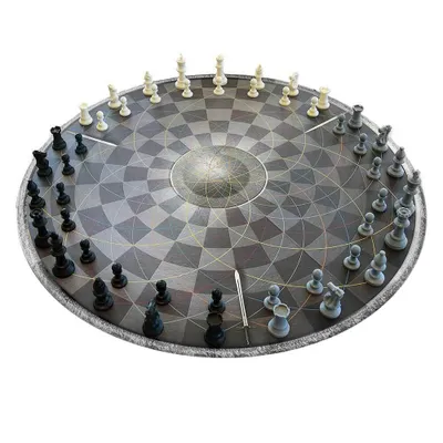 Immagine prodotto di Scacchi per tre - Set di scacchi 3 in 1 - Scacchi - Scacchiera - 56 cm
