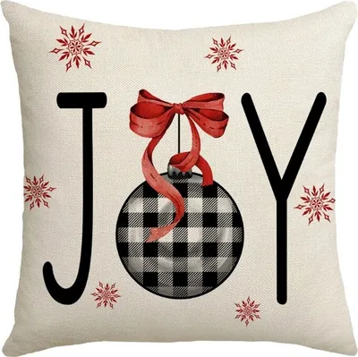 Produktbild von Weihnachts-Kissenbezug JOY 45x45 cm, beige