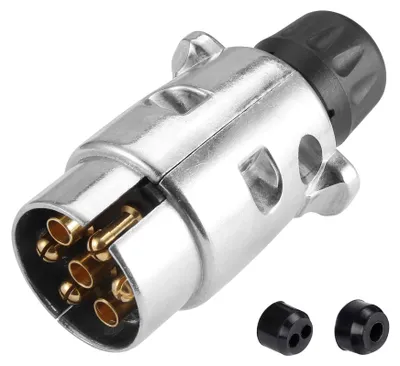 Imagen del producto de Conector para remolque de 7 polos, de metal, resistente al agua, para remolques