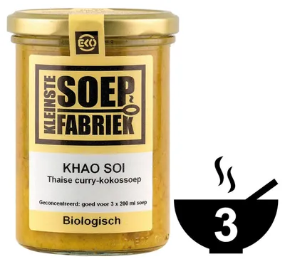 Obrázok produktu pre Najmenší Soep Fabriek Organické Thajské kari Kokosové Soep 400 ml - Vegánske, bezlepkové, aromatické
