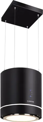 Obrázok produktu pre Klarstein ostrovný digestor, voľne zavesený digestor, lustrový digestor, digestor s filtrom, ostrovný digestor s recirkuláciou, digestor na montáž na strop, filter s aktívnym uhlím, Ø 38 cm, čierny