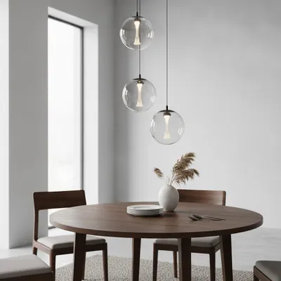 Productafbeelding van Hanglamp Orenda 3-lichts smoke glas, AI-gegenereerde afbeelding