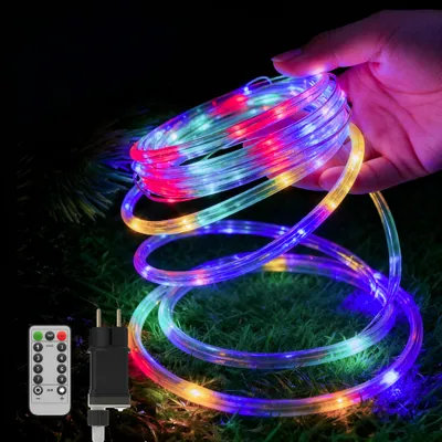 Produktbild von XMTECH LED Lichtschlauch 100M Bunt 1000 LEDs Außen Innen, IP44, 8 Modi Dimmbar Timer Fernbedienung, Led für Weihnachten, Garten, Party
