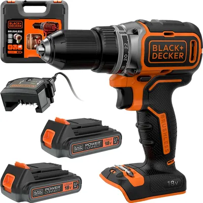 Zdjęcie produktu dla Black+Decker Wkrętarka 18V Bl186Kb 52Nm 2X2,0Ah Bl