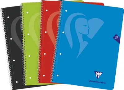 Produktbild von Clairefontaine 5x Collegeblock A4+, 120 Bl 90g, kariert gelocht Sortiert 198753C