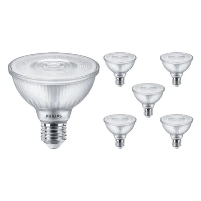 Produktbild von Mehrfachpackung 6x Philips Master Value LED Glühbirne Reflektor E27 PAR30 9.5W 820lm 25D - 940 Kaltweiß | Höchste Farbwiedergabe - Dimmbar - Ersatz für 75W