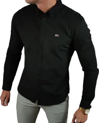 Immagine prodotto di Tommy Hilfiger camicia nera slim fit DM0DM09594 Oxford nero - XXL