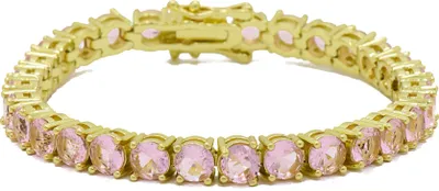 Produktbild von Fashionbox Armband Messing 17cm pink Kristall 449060007