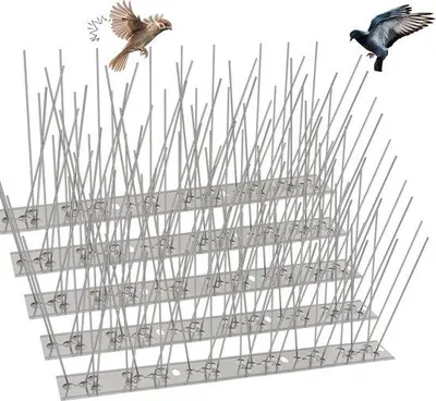 Produktbild von Famanu Duivenpinnen aus Edelstahl - Effektive Vogelabwehr für Balkone, Dächer und Gärten
