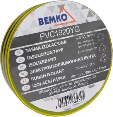 Produktbild von Klebeband Isolierband in Gelb-grün 19x20m 4345