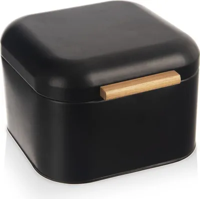 Zdjęcie produktu dla Chlebak metalowy czarny BLACK 21,5x20x14,5 cm