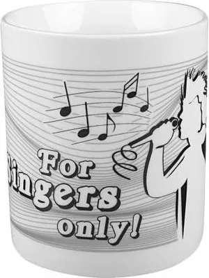 Produktbild von Tasse mit Print for Singers only 57546 weiss