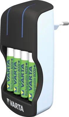 Produktbild von Nabíječka VARTA "Plug Charger" se 4 dobíjecími bateriemi AA 2 100 mAh