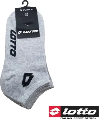 Produktbild von Lotto 3er-Pack Sneakers Socken Sneaker Socks Grau Uni Große 35/38