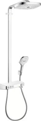Produktbild von Hansgrohe Showerpipe Raindance Select Weiss / chrom mit Kopfbrause Raindance E Air 3jet 300mm