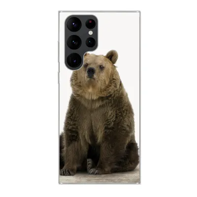Produktbild von MuchoWow® Handyhülle Schutzhülle Hülle für Samsung Galaxy S22 Ultra Braunbär - Tiere - Bär - Niedlich - Jungen - Mädchen Silikon Softcase Handy Hülle - Abbildung