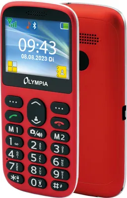 Produktbild von SUN Komfort Senioren Mobiltelefon mit Großtasten und großem Farb-LC-Display rot