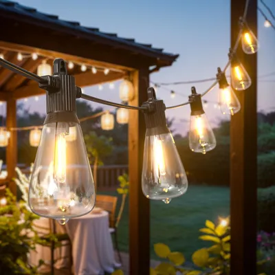 LED-Lichterkette 30,5 m, IP65, 50+2 Lampen, warmweiß
