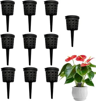 Produktbild von -Netzkorb - langsam freisetzender Becher, tragbarer mit Deckel, Garten-Pflanzenbedarf, Gartengerät für den Innen- und Außenbereich, Zubehör für die, Hinterhof, Hof, Bauernhof-A
