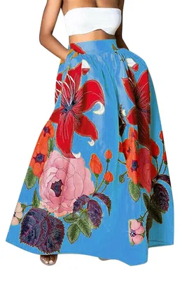 Produktbild von Langes Maxikleid mit Blumenmuster für Damen