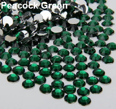 Produktbild von 2000 Stück Harz-Strasssteine mit flacher Rückseite zum Selbermachen, für Handyhüllen, Nagelaufkleber, 2/3/4/5 mm-Pfauengrün,3mm