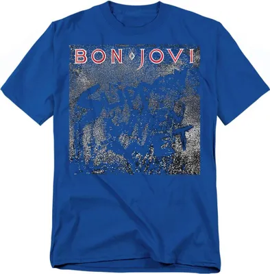 Produktbild von Bon Jovi - "Slippery When Wet" T-Shirt für Herren/Damen Uni TV20689 (S) (Königsblau)