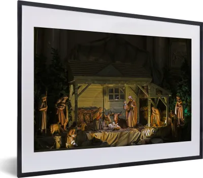 Produktbild von MuchoWow® MuchoWow® Gerahmtes Poster Cribbage - Weihnachten 40x30 cm - Poster mit zchwarzem Bilderrahmen - Bilderrahmen - Poster im Rahmen