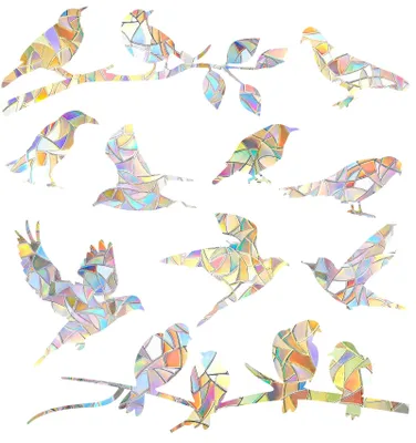 Fensteraufkleber Vogelschutz 20 Stück Prisma Regenbogen Sonnenfänger