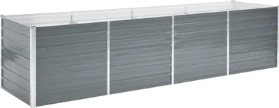 Obrázok produktu pre vidaXL Záhradný zvýšený záhon z pozinkovanej ocele 320x80x77 cm sivý