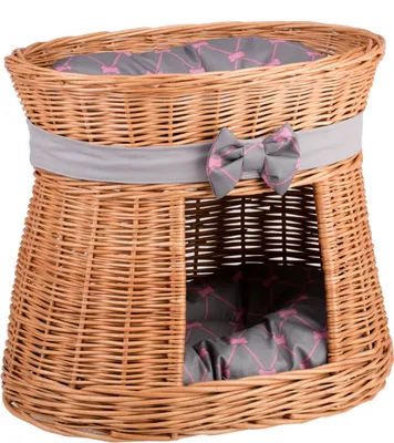 Obrázek produktu pro Oválná bouda pro kočky v přírodní barvě / koš pro kočky / věž pro kočky 50X40 H45 CM
