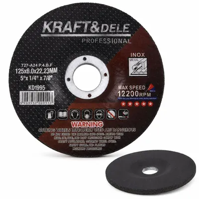 Zdjęcie produktu dla Ściernica Kraft&Dele KD1995 do stali nierdzewnej 125x6,0x22,23mm