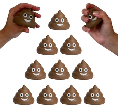 Zdjęcie produktu dla 10 szt Kupa Poo Emoji Gniotek Antystresowy z Pianki