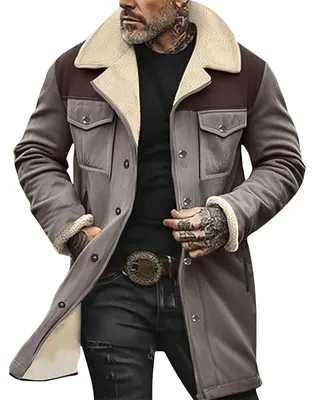 Produktbild von Vintage Kunstlederjacke für Herren mit Reißverschluss