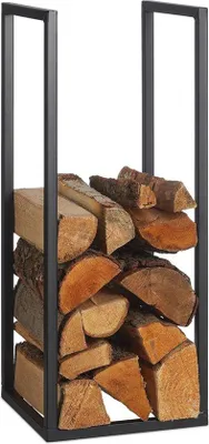 Produktbild von Famanu Feuerholzregal Metall für Innen und Außen - 75 x 30 x 30 cm