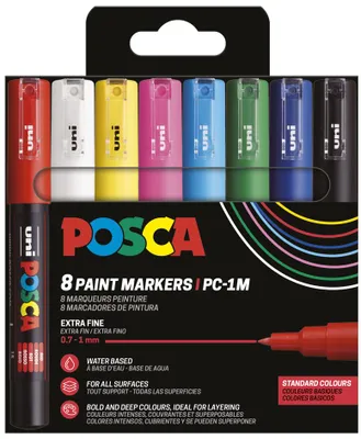 Image de POSCA Marker UNI PC-1MC 8er Set