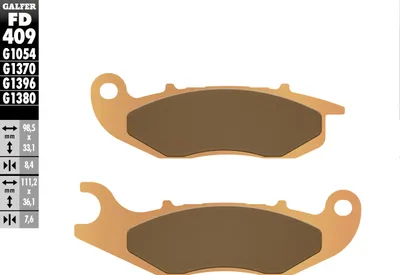 Immagine prodotto di Pastiglie freno Galfer FD409G1380 in metallo sinterizzato SCOOTER anteriori per Aprilia SR GT, Honda ADV Piaggio Medley 4V Vespa GTS Super Sport Anniversario Tech 125