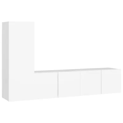 Obrázek produktu pro vidaXL 3dílná sada TV skříněk Bílý dřevěný materiál