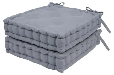Produktbild von Harbour Housewares Quadratische Sitzkissen – 40 x 40 cm – Grau – 2er-Pack