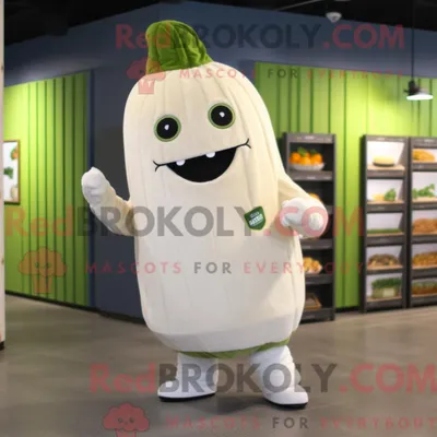 Zdjęcie produktu dla Maskotkarakter REDBROKOLY av en Cream Cucchini kledd med en body and pannebånd