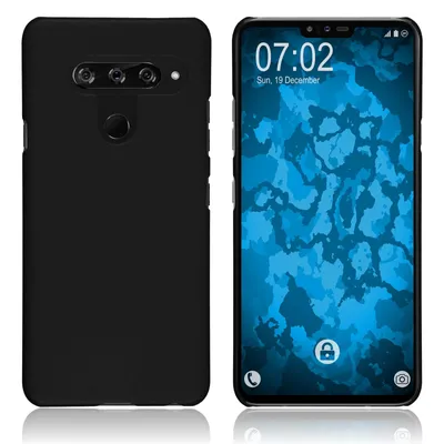 Produktbild von PhoneNatic Case kompatibel mit LG V40 ThinQ - Hülle schwarz gummiert Hard-case Cover