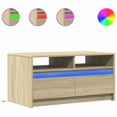Immagine prodotto di vidaXL Tavolino LED in legno di quercia Sonoma